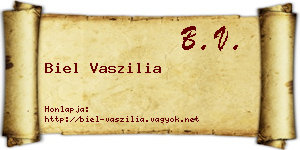 Biel Vaszilia névjegykártya